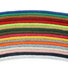 High Tenacity Sustainable Braided 100% Coated cotton Round rope For Clothing